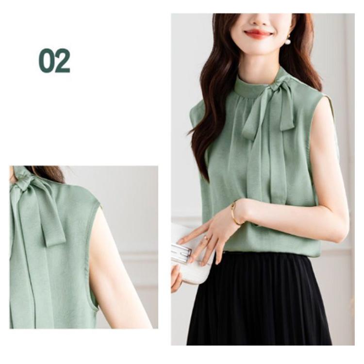 薄手 ノースリーブ ノースリーブブラウス 体型カバー レディース
