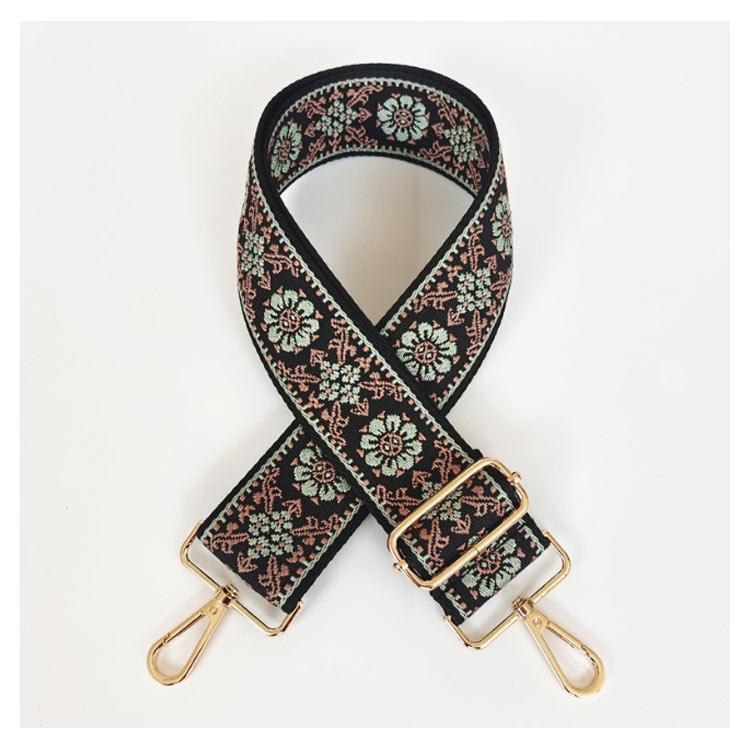 5センチ ベルト 太め 幅広 刺繍 交換用 エスニック バッグストラップ