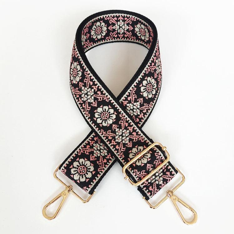 5センチ ベルト 太め 幅広 刺繍 交換用 エスニック バッグストラップ