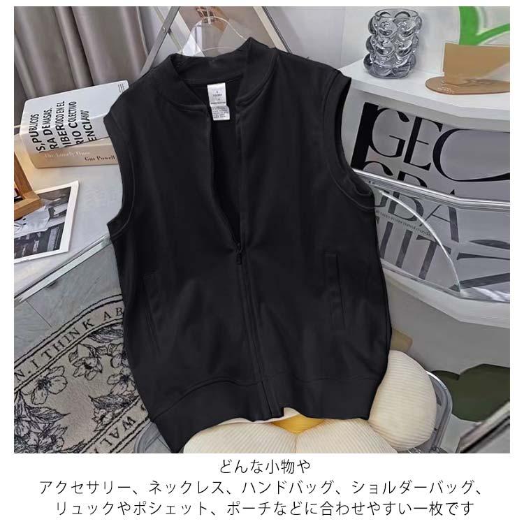 ベスト レディース ノースリーブパーカー パーカーベスト フード付き