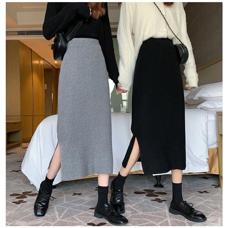 スリットタイトニットスカート スカート レディース ロング