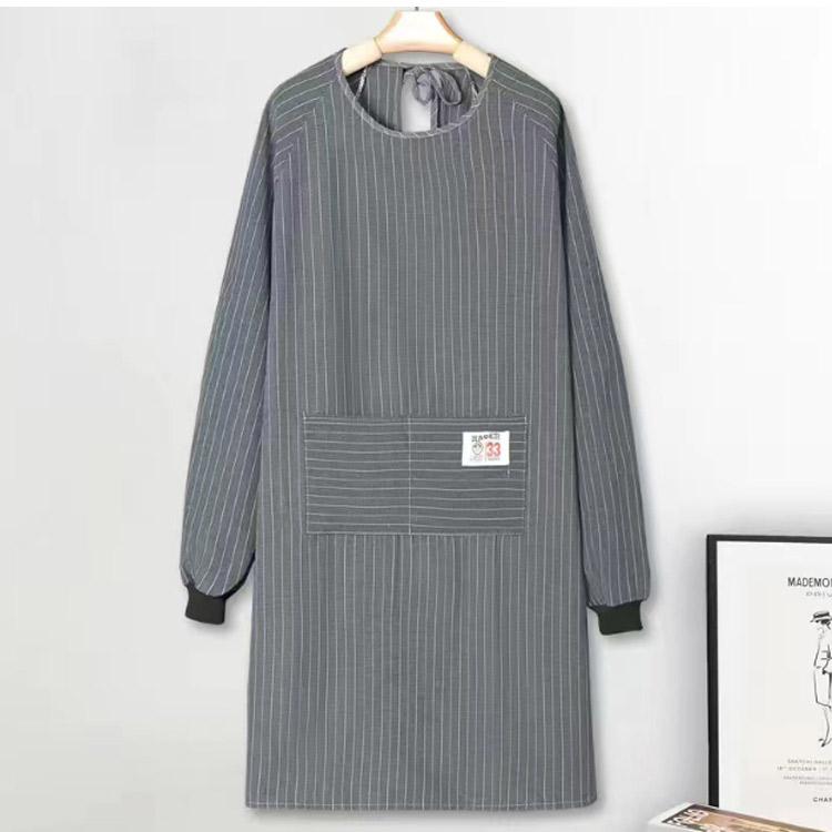 長袖　割烹着　エプロン　39 長袖 着丈は約95cm 2枚セット おしゃれ 大人用 ロング エプロン 割烹着