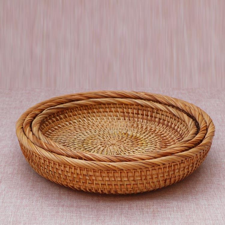 収納カゴ 編みかご お菓子入れ みかん バスケット 天然素材 編みカゴ