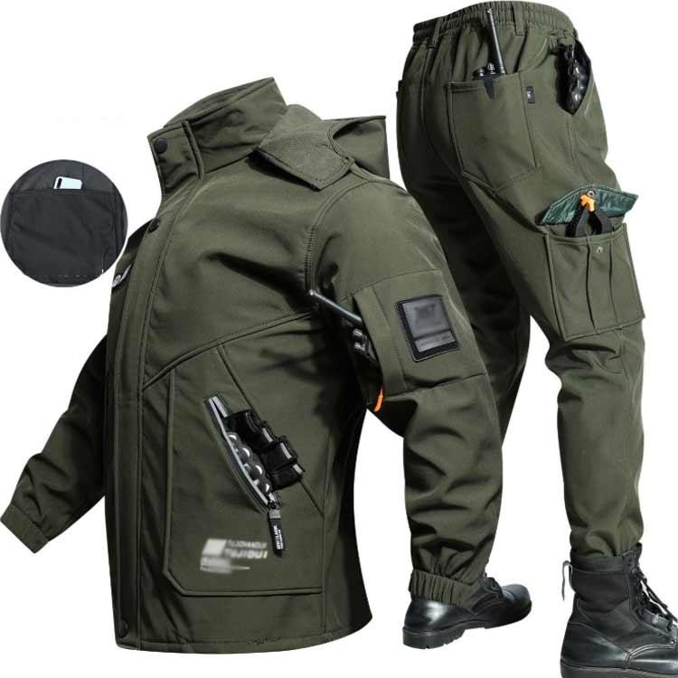 厚手 防水 防寒 防風 裏起毛 マウンテンパーカー 上下セット 作業服