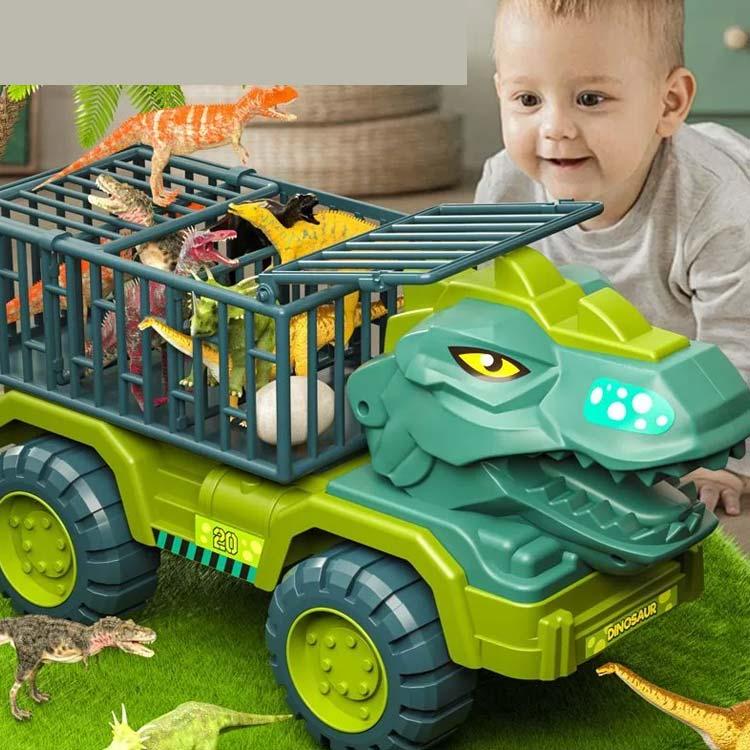 【レア 日本未発売】Dynotrux 電動 しゃべる 恐竜トラック ダイナソートラック 恐竜セット ダイナソーカー 子供 知育玩具 【34点