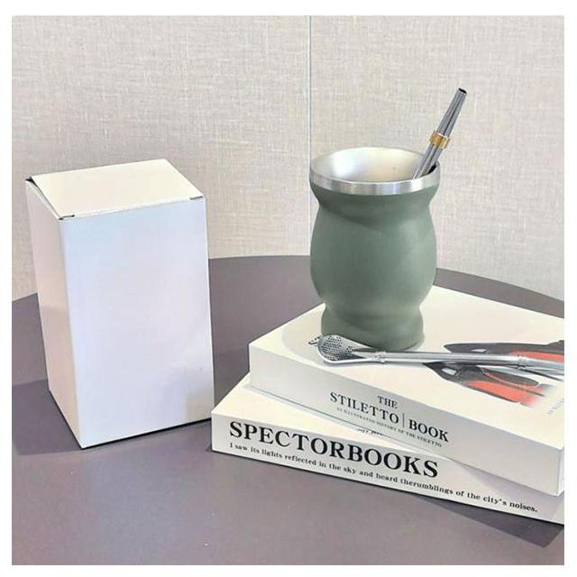 240ml ステンレス ストロー付き 茶器 茶器セット ボンビージャマテ茶