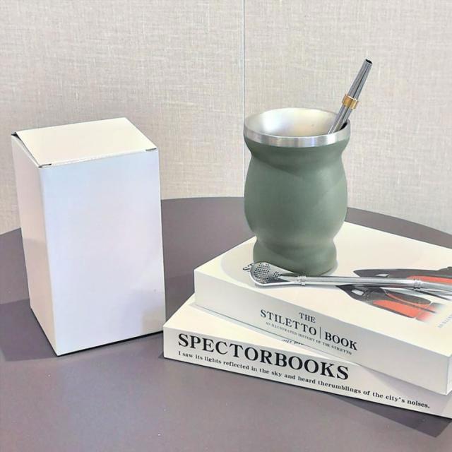 240ml ステンレス ストロー付き 茶器 茶器セット ボンビージャマテ茶