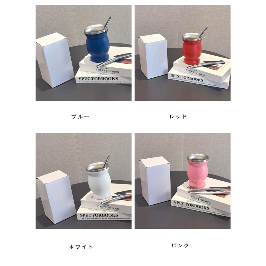 240ml ステンレス ストロー付き 茶器 茶器セット ボンビージャマテ茶