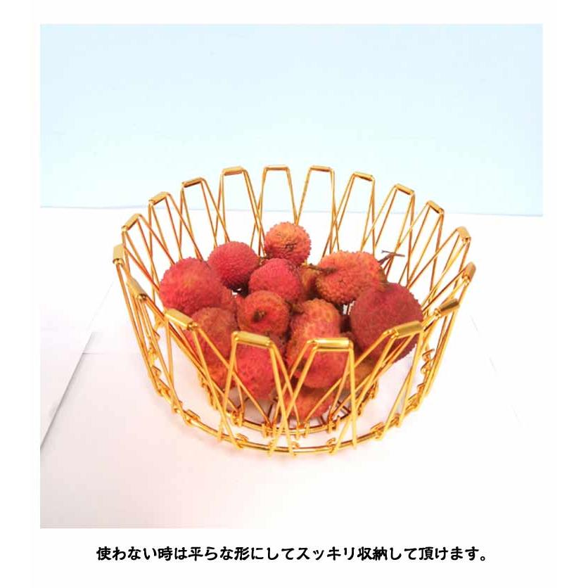 ステンレスバスケット 果物かご 北欧 ワイヤーバスケット 変形 ケース