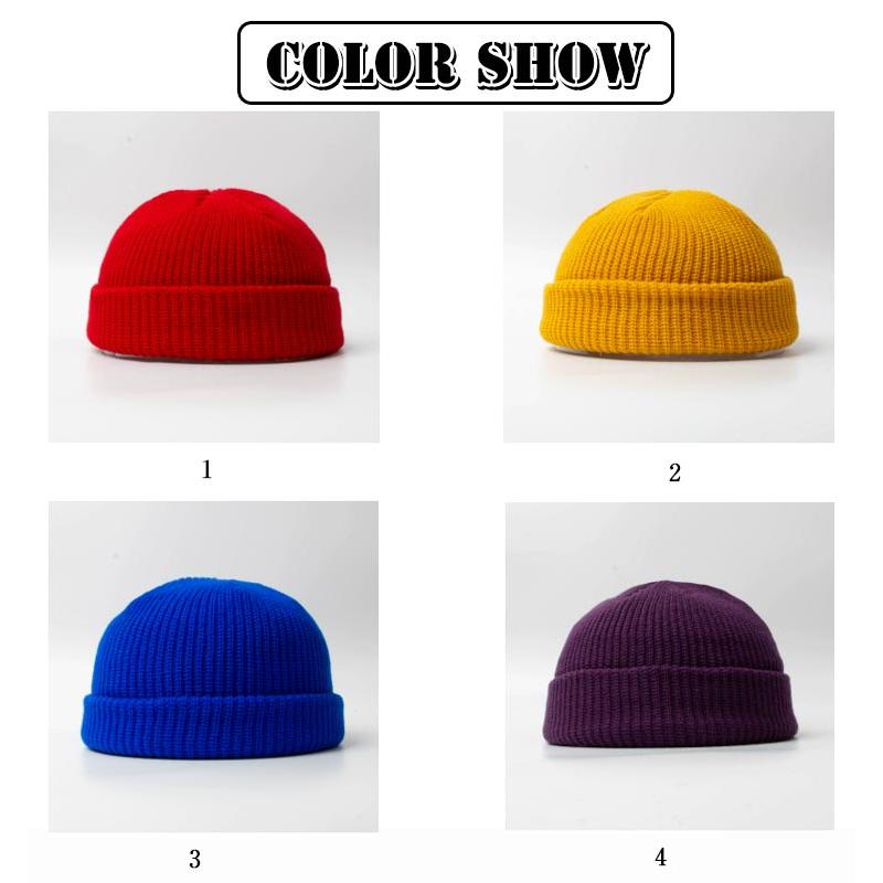 全20色 ニットキャップ ロールワッチ 折り返し リブ編み ロール