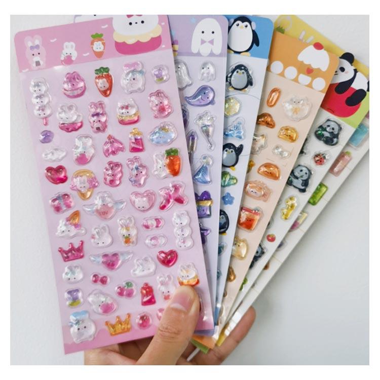 ボンボン シール ぷっくり 立体シール デコ まとめ買い かわいい 3D