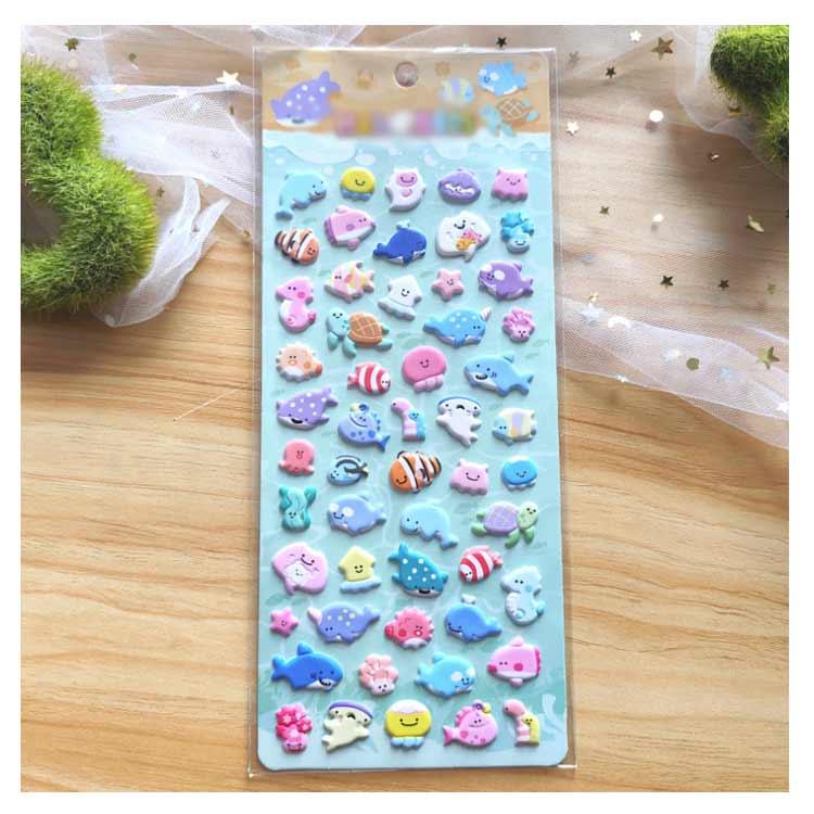 立体シール 平成女子 3D 平成レトロ 【4枚セット】マシュマロシール