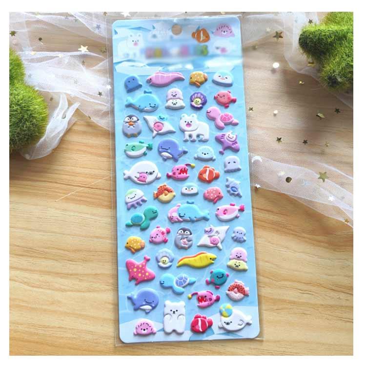 立体シール 平成女子 3D 平成レトロ 【4枚セット】マシュマロシール