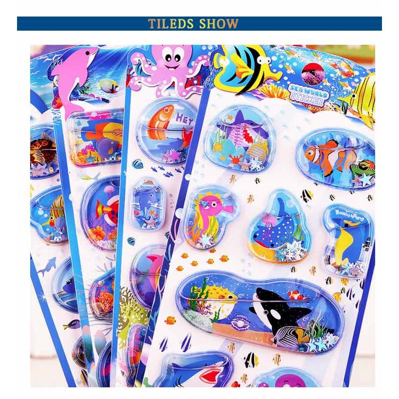 4枚セット 【4枚セット】ウォーターシール 女児 立体 女子 シール