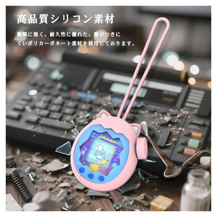 たまごっちパラダイス 保護ケース Tamagotchi 柔らかい 猫型 猫耳付き