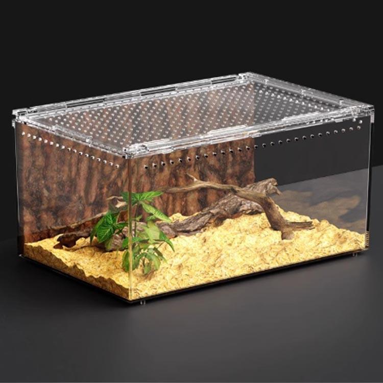 爬虫類用飼育ケージ 飼育 爬虫類ケージ 透明 飼育ケース 給餌箱 ケージ