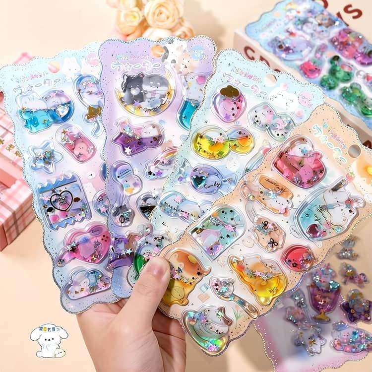 交換用 DIY用 6枚入り ぷくぷくシール ウォーターシール 立体シール