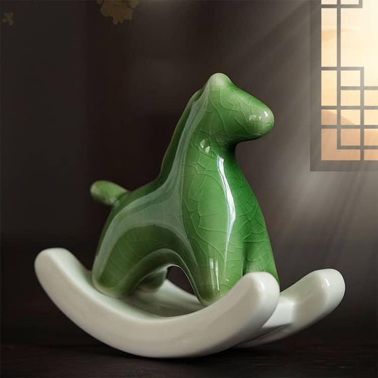 馬の置物 干支飾り 民芸 ミニチュア 馬 誕生日 縁起物 ゆらゆら木馬