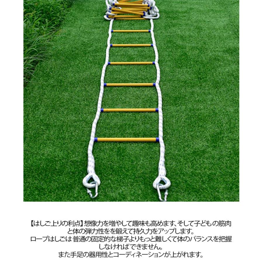 綱ロープ 縄梯子 10M 縄 伸縮はしご ベランダ用収納 防災はしご 安全 