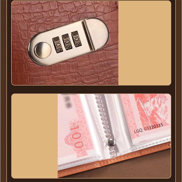 貯金箱 小型 ブラックフライデー A6 100枚収納 貯金手帳 鍵付き 貯金