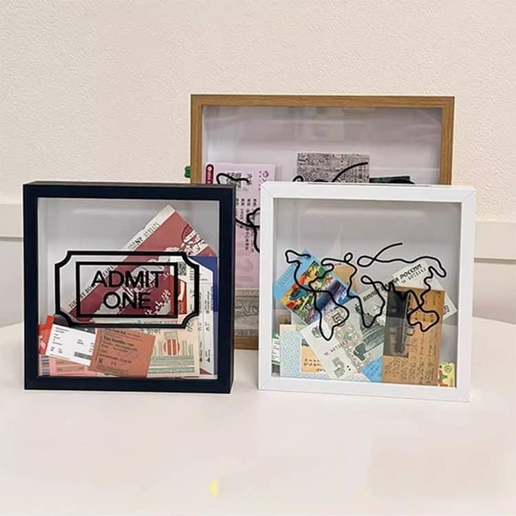 チケットボックス コンパクトでおしゃれなコンサート映画館旅行用半券