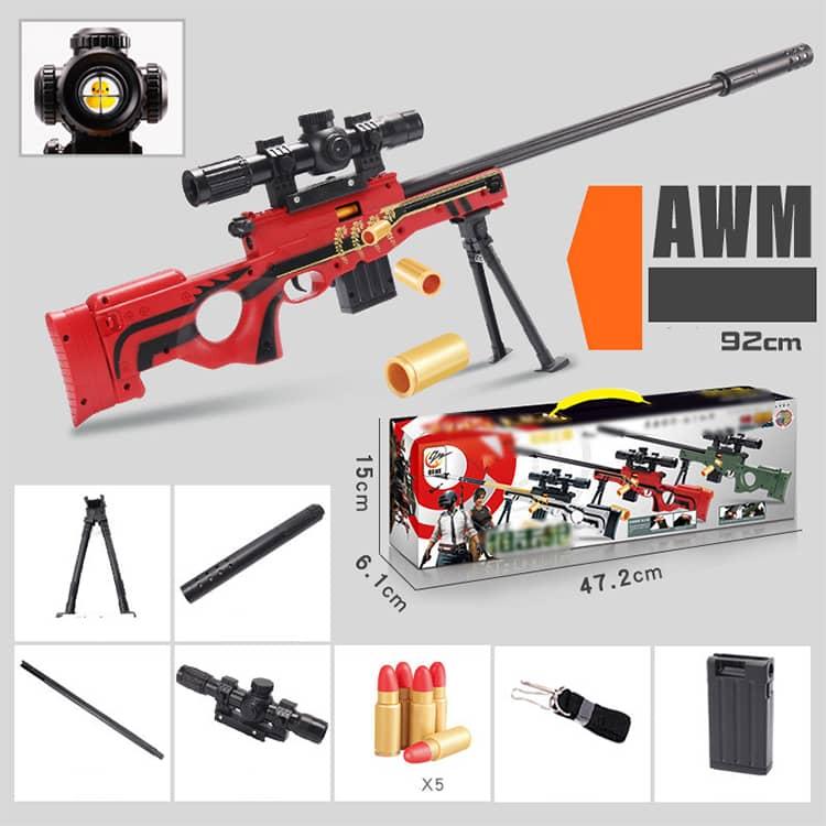 狙撃銃 AWM 新年 排莢再現 おもちゃ銃 スナイパーライフル スポンジ弾