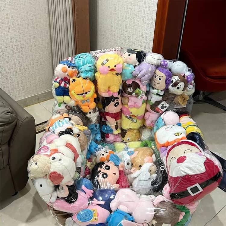 ビーズクッション ローソファ チェア ぬいぐるみ収納 ソファ 座れる