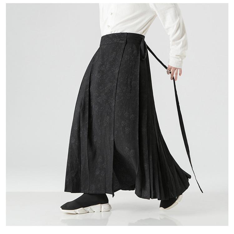 ロングスカート メンズ スカート ワイドパンツ ワイドスカート 袴