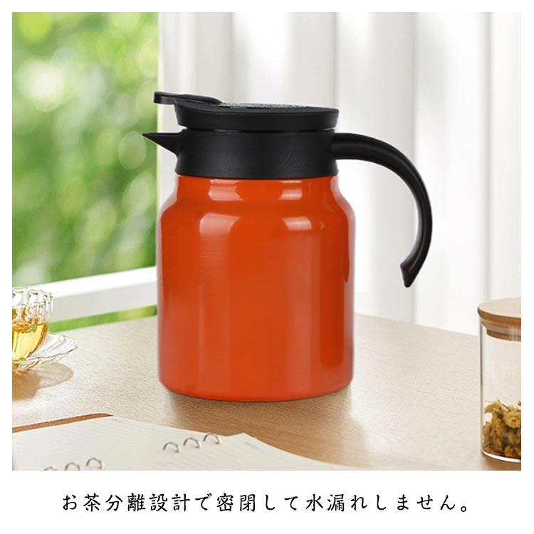 温度表示 急須 ポット 1000ml 800ml 大容量 陶器 保温 保冷 卓上ポット