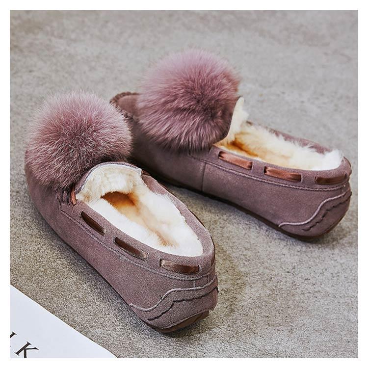 もこもこ ファー スリッポン フラットシューズ ロゴ ブラウン TORY BURCH トリーバーチ モカシン スリッポン レディース 靴