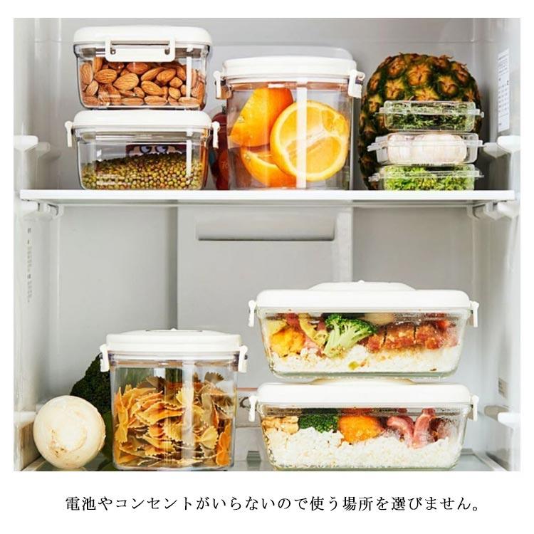 真空保存容器 ガラス 電子レンジ オーブン 対応 真空器付き 角型