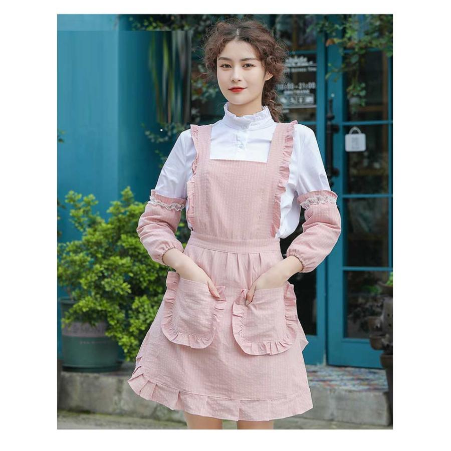 送料無料】エプロン ワンピースエプロン チュニック h型 防水 フリル