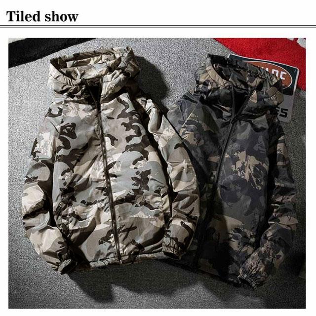 ジャケット メンズ アウター ストリート 秋冬 迷彩 ショット丈