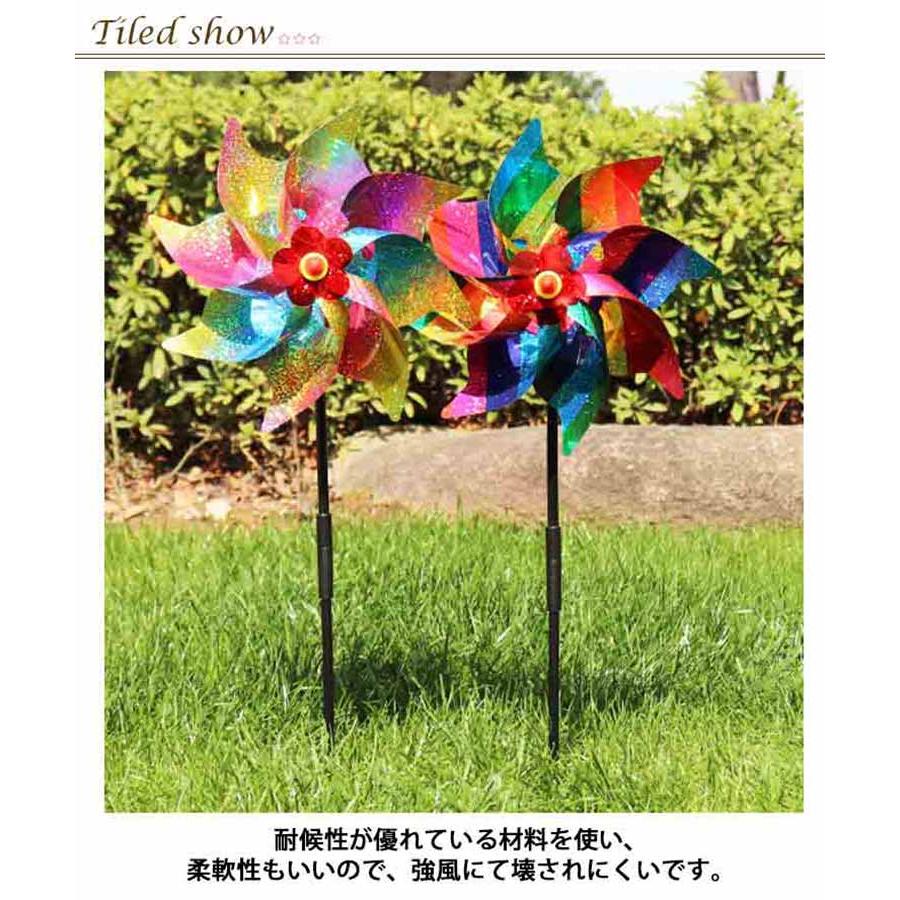 全15色 5個セット 鳩よけ 風車 鳥よけ 対策 グッズ 防鳥 シルバー