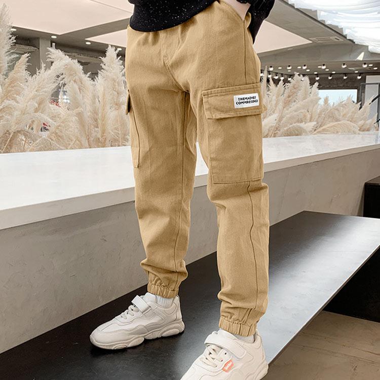カーゴパンツ キッズ ジュニア 長ズボン ボトムス 綿 コットン 子供