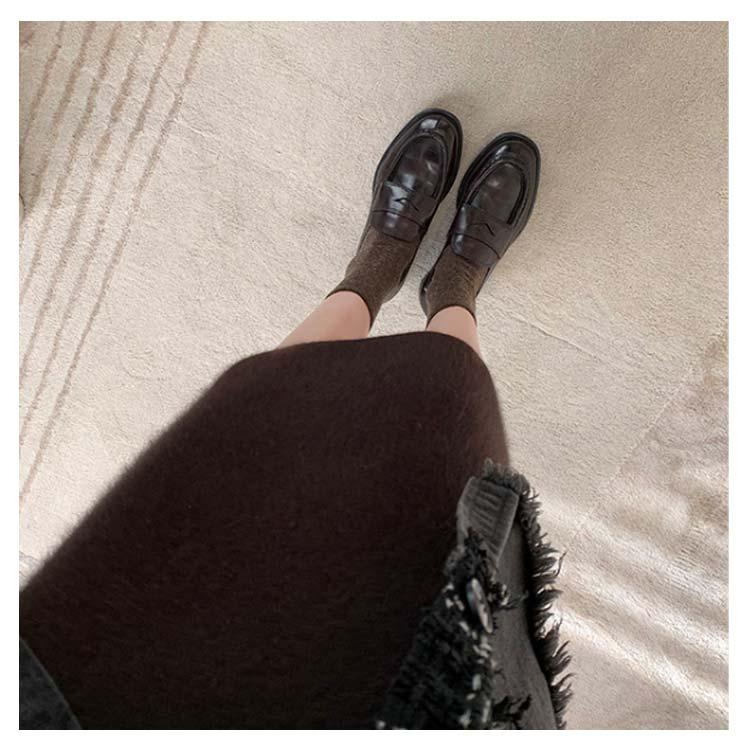 23.0】Dr. Martens ブラウン ローファー 革靴 厚底 ガーリー 23.0】Dr