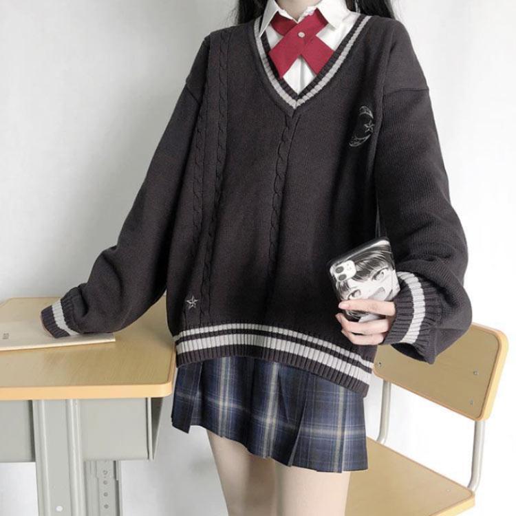 スクールセーター 女子 制服 ニット セーター 学校 高校生 中学生 学生  