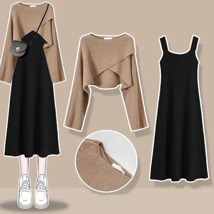 【美品】furfur レイヤードニットセットワンピース　ピンク Amazon.co.jp: [ファーファー] レイヤードニットセット