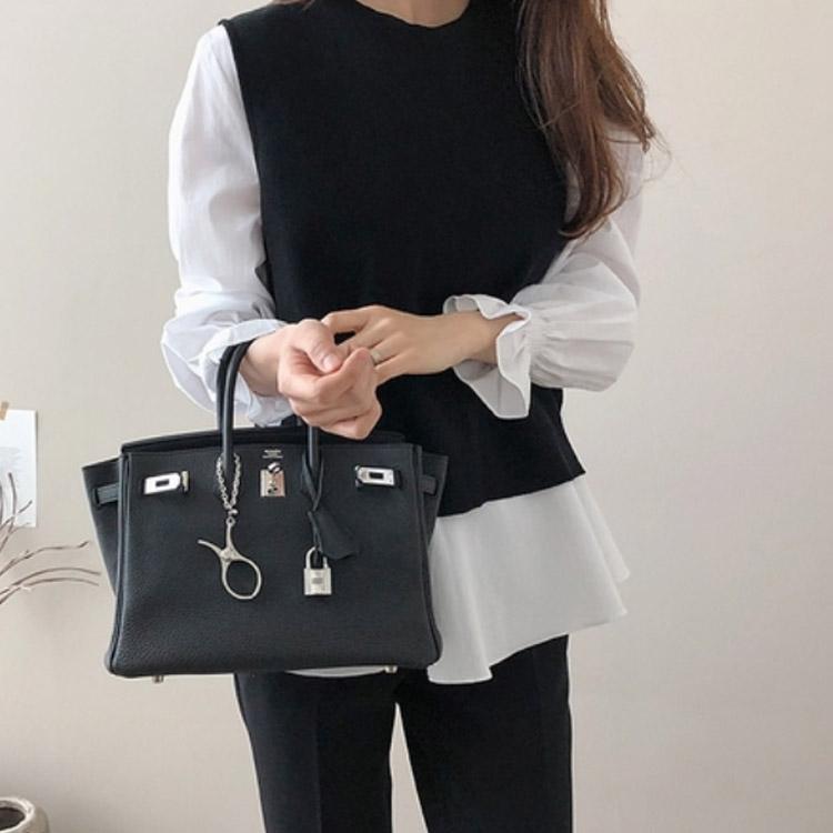 【3点セット】【新品未使用】BeBeod ニットベスト２点・ブラウス ニット ブラウス 2点セット セットアップ 切り替え フリル 長袖