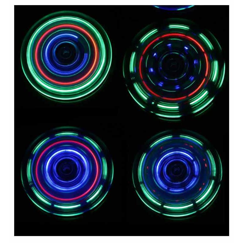 ハンドスピナー LED発光 36種類 図案 指先のコマ おしゃれ 図案形成