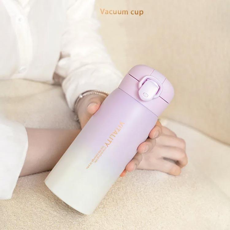 子ども用水筒 紫色380ml THERMOS（サーモス） 水筒 直飲み ワンタッチ 500ml JNR-503G 真空断熱
