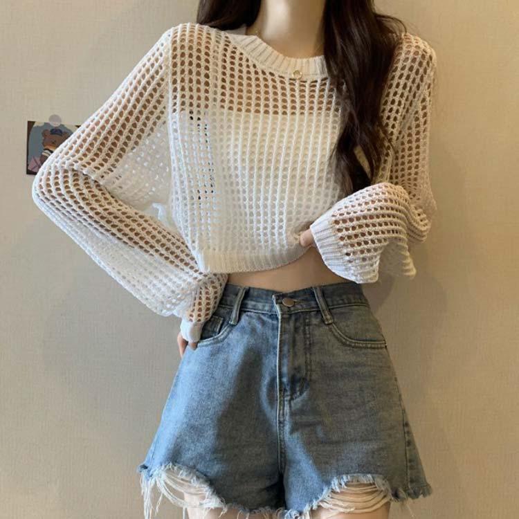 メッシュtシャツ ダンス衣装 メッシュ トップス ショート丈