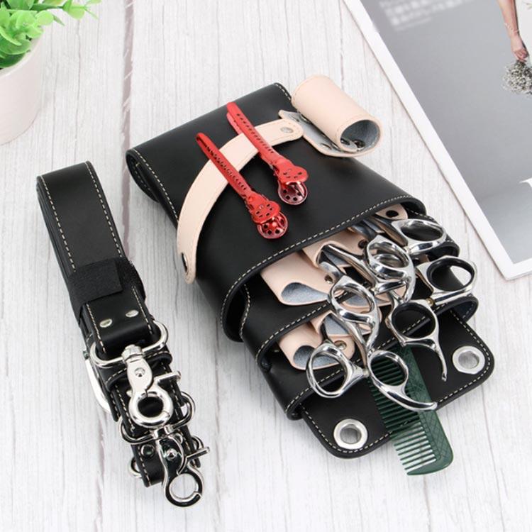 プロ仕様 ハサミ入れ 美容師 シザーバッグ プロ 本革 シザーケース おしゃれ 理容師 シザー 美容師 7丁入 防水 フローリスト 花屋 シザーポーチ 腰巻き 肩掛け 散髪 トリマー ハサミ スキバサミ ケース レザーバッグ はさみ ブラック ベージュ プロ仕様 ハサミ入れ 美容師 シザーバッグ プロ 本革 シザーケース