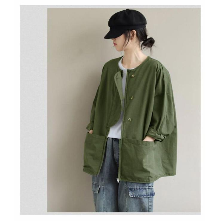 ノーカラージャケット レディース マウンテンパーカー ジャケット ノー