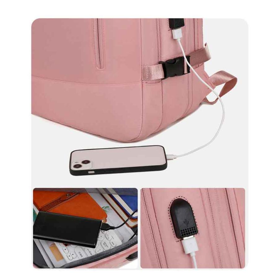 拡張機能付きリュック 軽量 パソコンリュック レディース 撥水