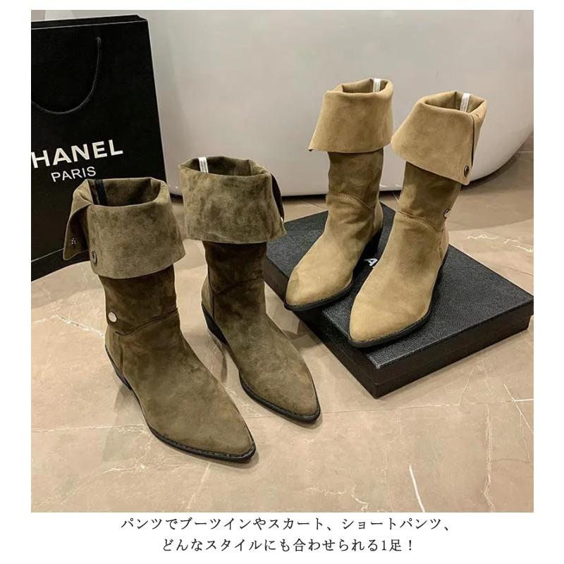 ショートブーツ レディース ウエスタンブーツ ミドルブーツ ウエスタン
