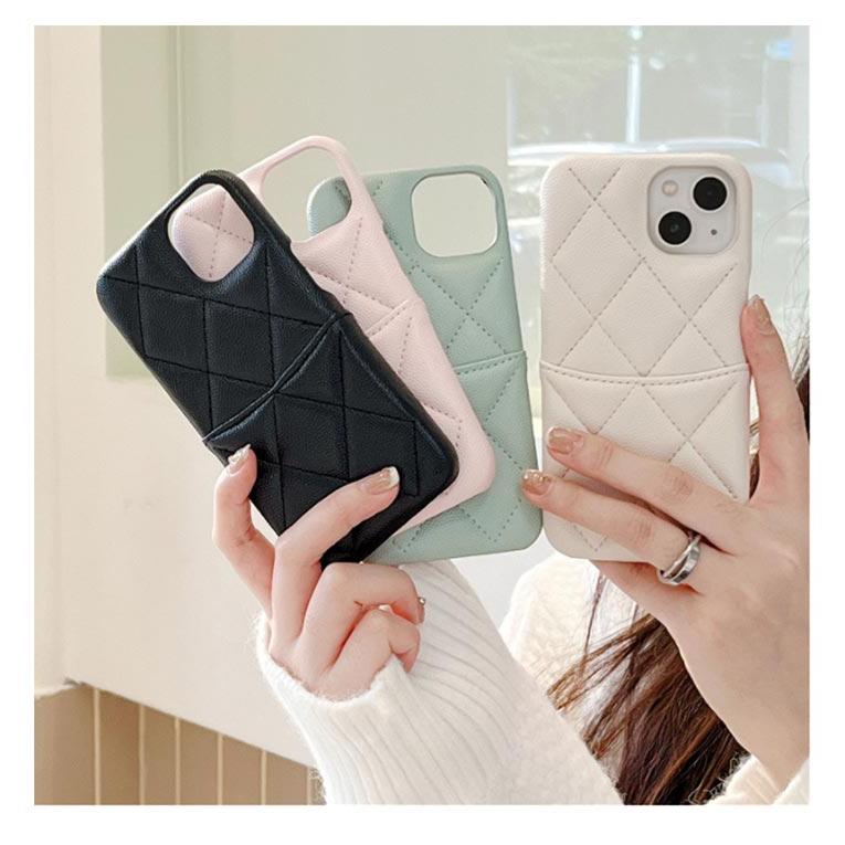 iPhone15 ケース 革 カードケース レザー キルティング iPhone