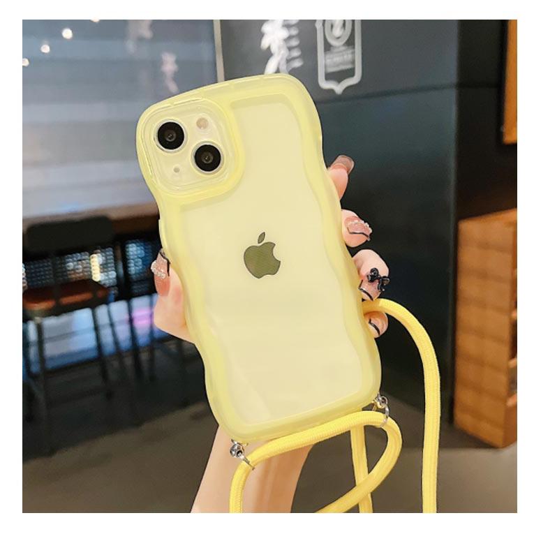 ショルダーストラップ クリアケース 透明 可愛い iPhoneケース