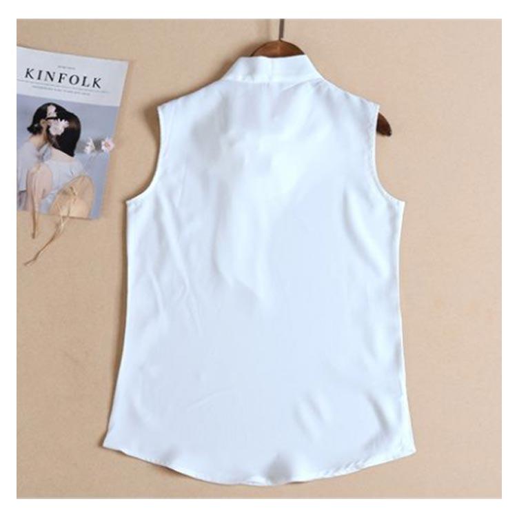 Chloe / クロエ | スタンドカラー ボウタイ ノースリーブブラウス シャツ | 34 | ホワイト | レディース Chloe（クロエ） 長袖 ブラウス RUFFLED BLOUSE ホワイト レディース