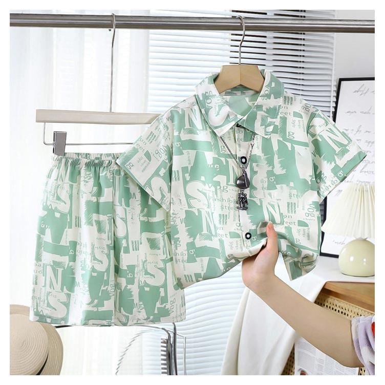 子ども セットアップ 上下セット アロハシャツ 80cm 半袖シャツ